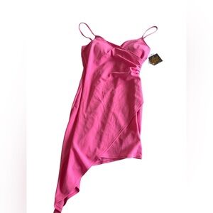 Planet gold pink midi dress